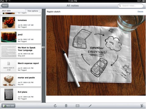evernote ipad app