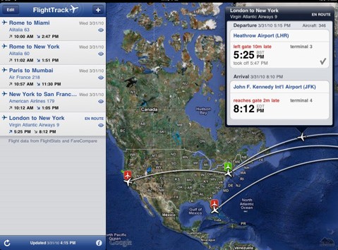 flighttrack ipad app