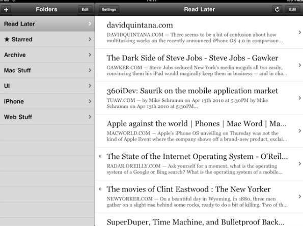 instaper ipad app